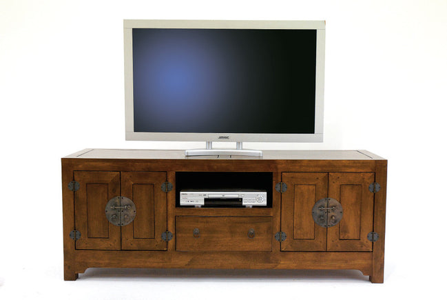 Chinese style TV cabinet with 4 doors & 1 drawer