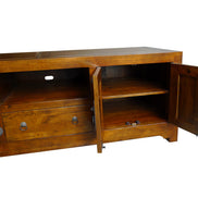 Chinese style TV cabinet with 4 doors & 1 drawer