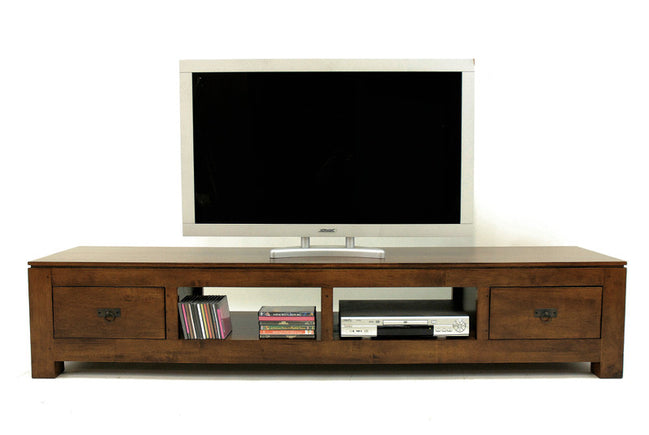 Long TV cabinet, with 2 drawers & 2 racks