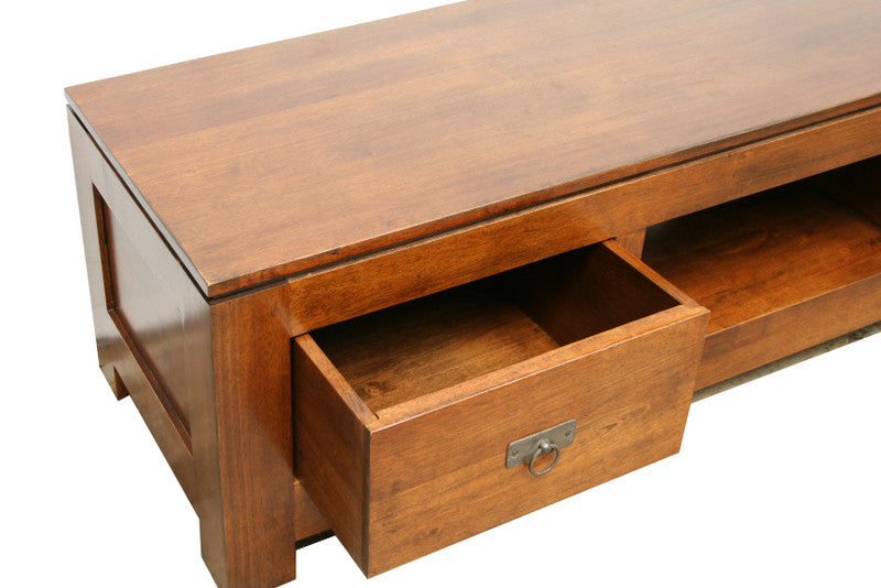 Long TV cabinet, with 2 drawers & 2 racks