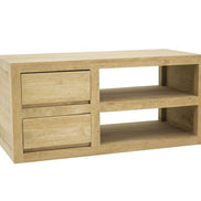 Low TV cabinet with 2 drawers