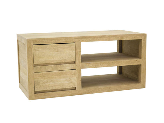 Low TV cabinet with 2 drawers