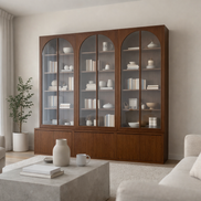 Glass cabinet with storage or seating - X