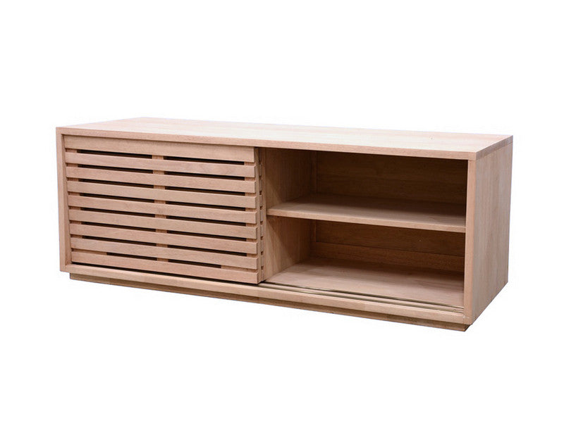 TV cabinet 2 sliding doors slats
