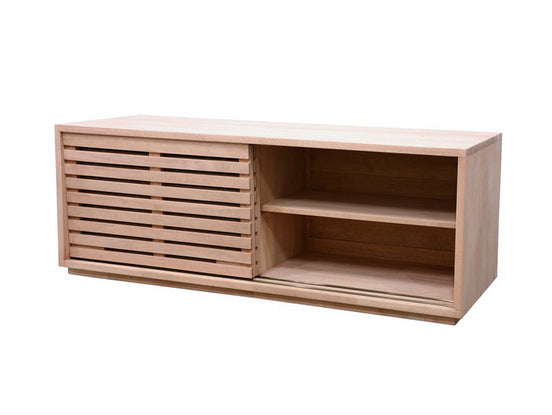 TV cabinet 2 sliding doors slats