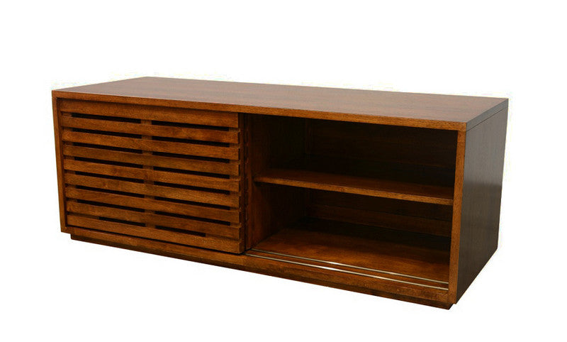 TV cabinet 2 sliding doors slats