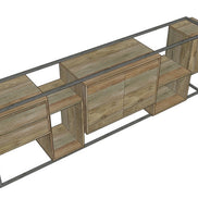 TIR004 | Minimalist teak and steel cupboard