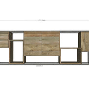 TIR004 | Minimalist teak and steel cupboard