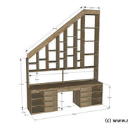 Bespoke desk with shelving