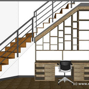 Bespoke desk with shelving