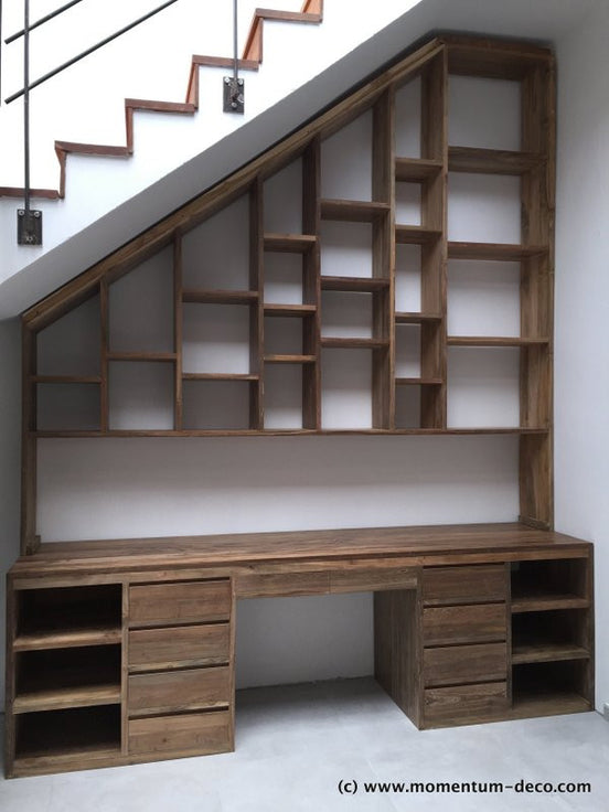 Bespoke desk with shelving