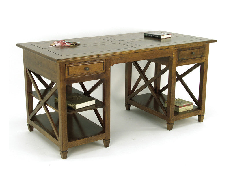 Desktop 2 drawers, x design