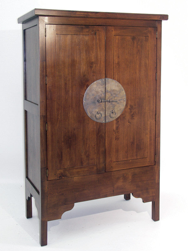Chinese style armoire in solid hevea wood