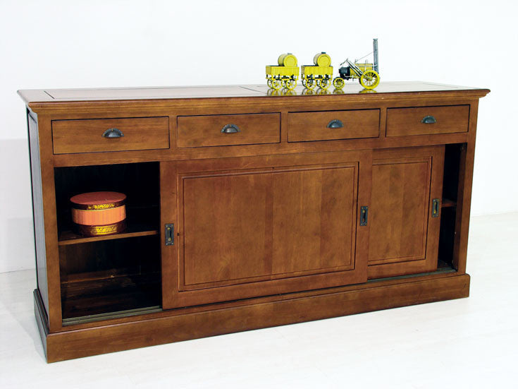 Long chest of 4 drawers & 2 doors