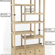 SHANGHAI | Unstructured bookend 3 drawers