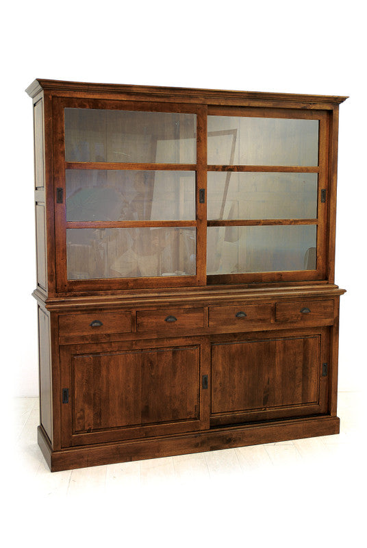 Bookcase with sliding doors