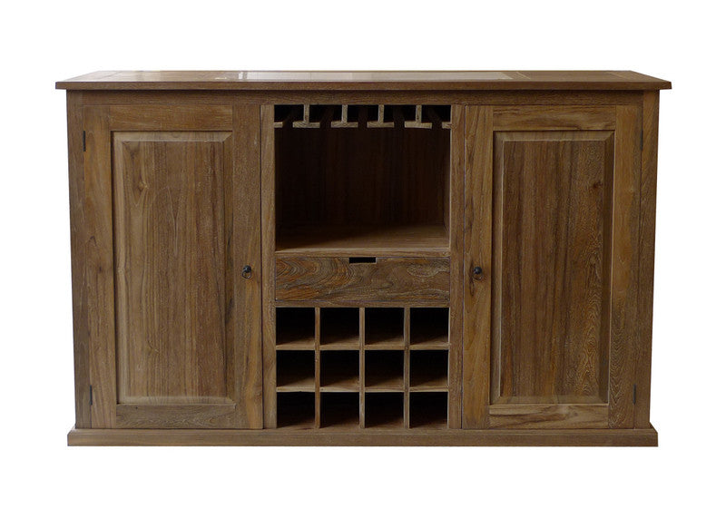 BARRUA | Bar counter cabinet, with marble inlay on top