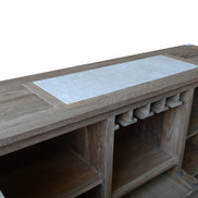 BARRUA | Bar counter cabinet, with marble inlay on top