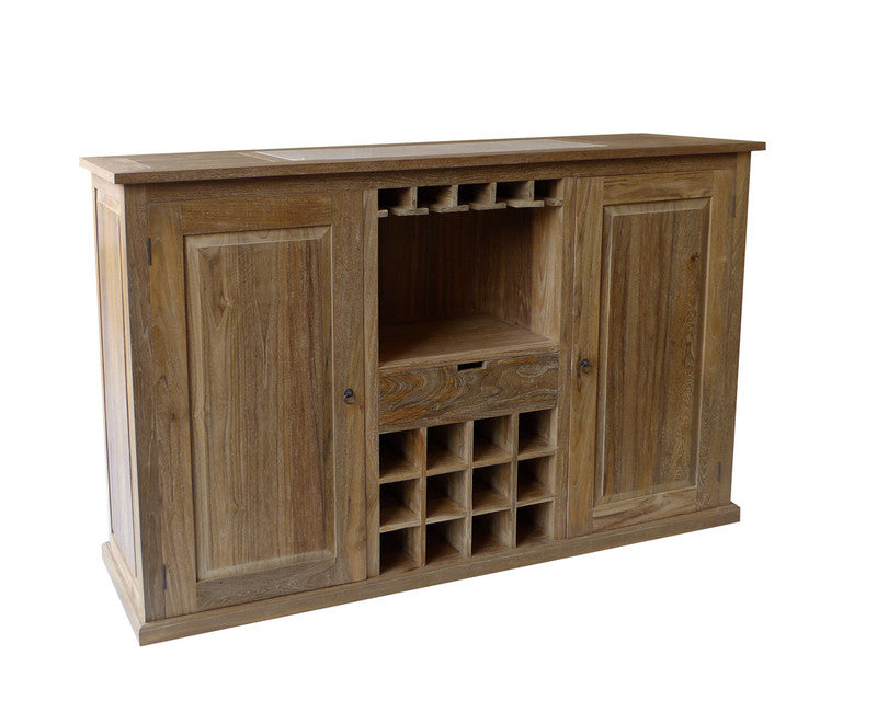 BARRUA | Bar counter cabinet, with marble inlay on top