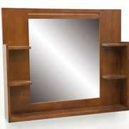 Bathroom mirrors with shelves