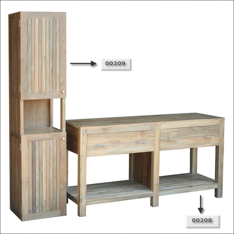 DAVIE | Bathroom cabinet 2 washbasins