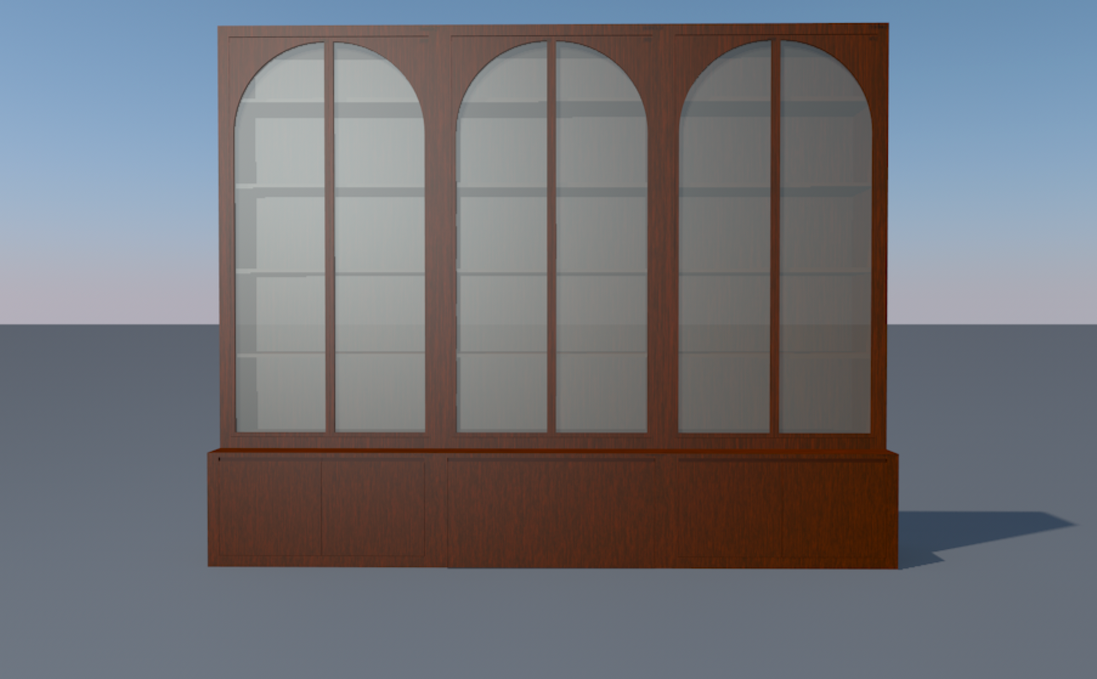 Glass cabinet with storage or seating - X