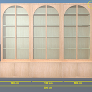 Glass cabinet with storage or seating - X
