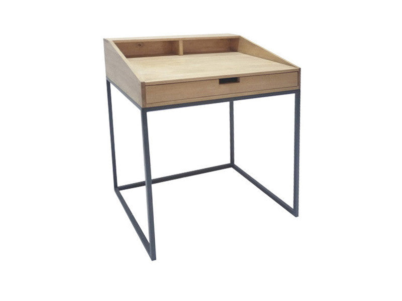 Desk with metal legs, 1 drawer