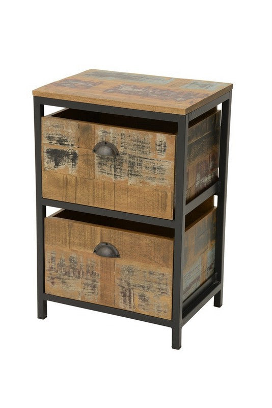 Chest of 2 drawers, industrial collection