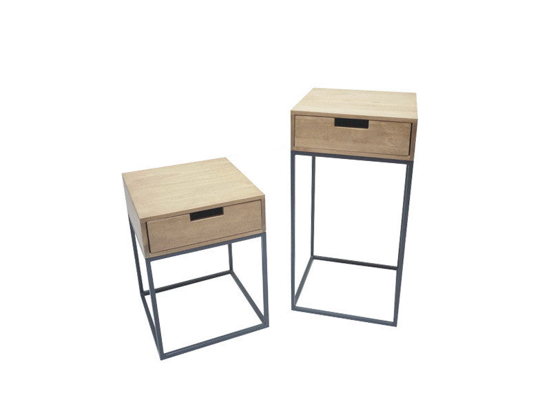 Accent tables in wood & iron