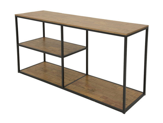 Rack in iron and hevea wood