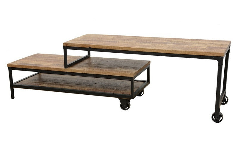 Extendable TV cabinet, industrial style