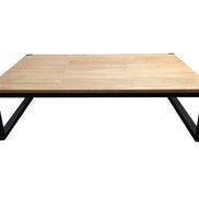 Coffee table with metal legs