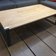 Coffee table with metal legs