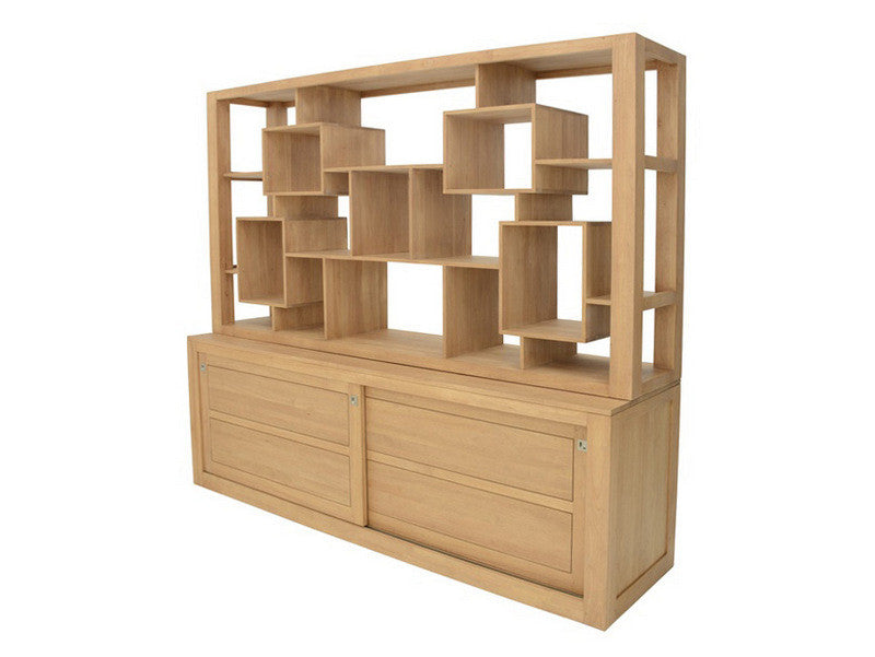 Sideboard with unstructured shelf