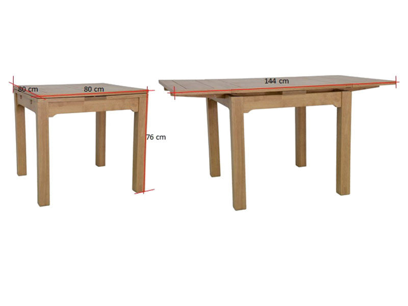 Extendable dining table