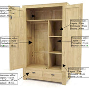 Wardrobe with 2 doors 2 drawers