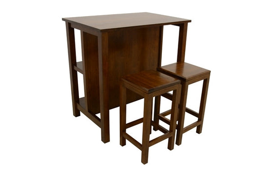 Set of kitchen table and 2 stools