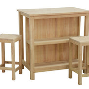 Set of kitchen table and 2 stools