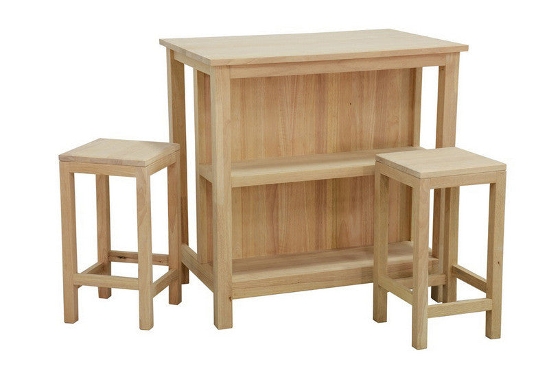 Set of kitchen table and 2 stools