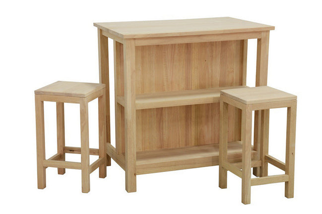 Set of kitchen table and 2 stools