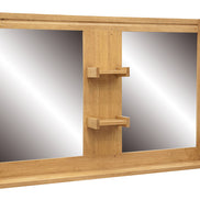 Bathroom mirrors with shelves