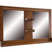 Bathroom mirrors with shelves