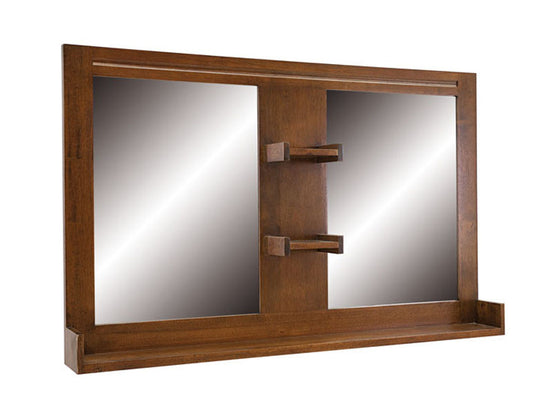 Bathroom mirrors with shelves