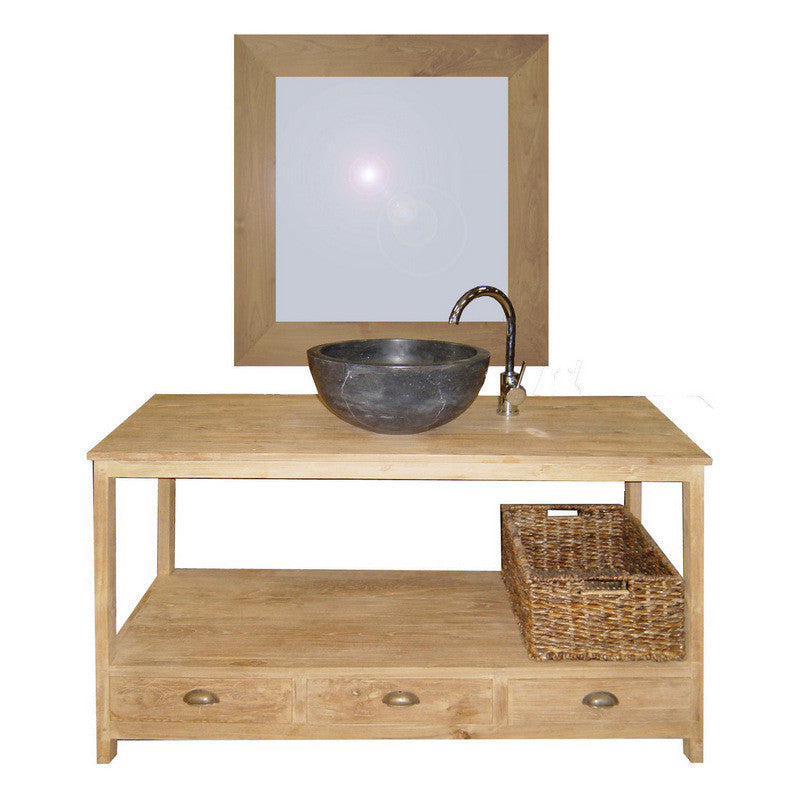 CORTEZ | Simple bathroom sink cabinet, 3 drawers