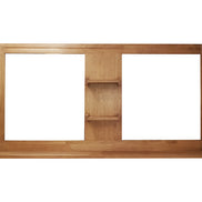 Bathroom mirrors with shelves