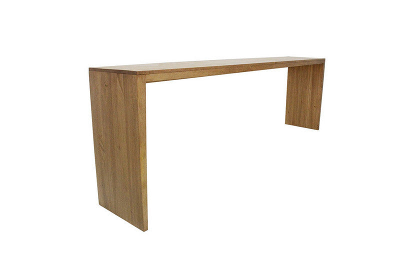 Long console in solid hevea wood