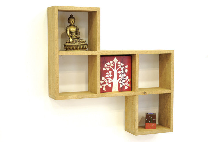 Wall rack, cubic design