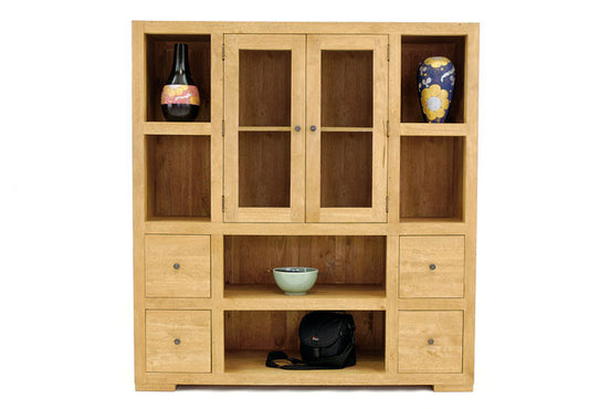 Glazed cabinet with shelves
