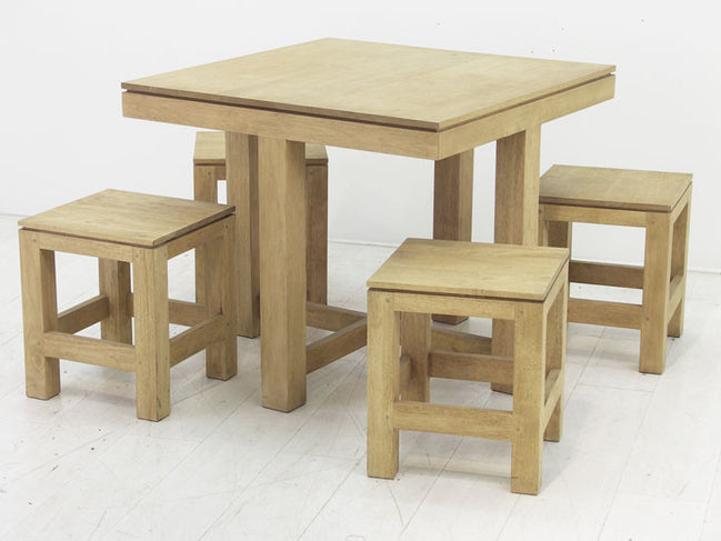 Dining table with set of 4 stools